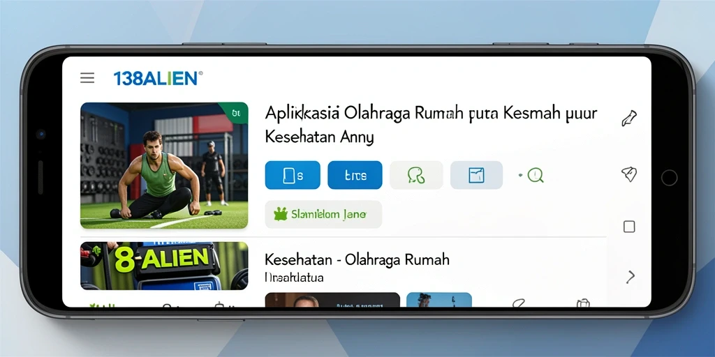 Tampilan antarmuka pengguna aplikasi Olahraga Rumah 138ALIEN yang intuitif.