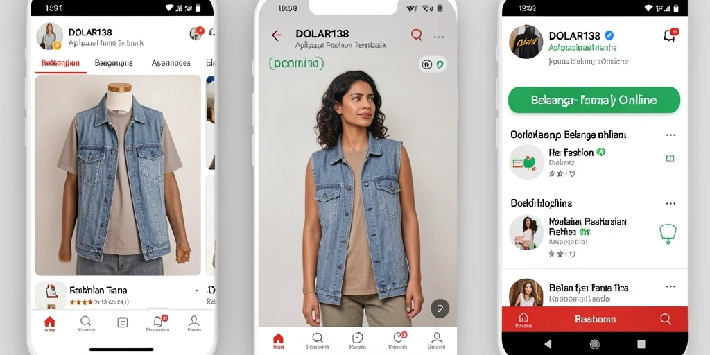 Tampilan antarmuka DOLAR138 yang memudahkan pengguna dalam berbelanja fashion.