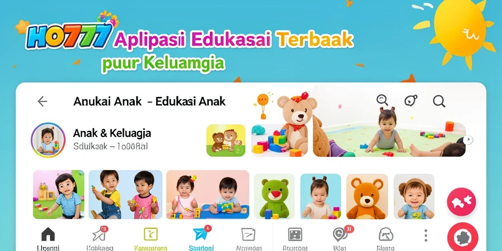 Tampilan antarmuka aplikasi HO777 yang menarik dan edukatif.