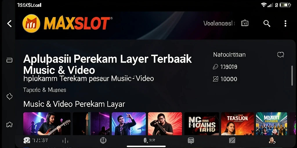 Antarmuka aplikasi MAXSLOT saat merekam Perekam Layar.