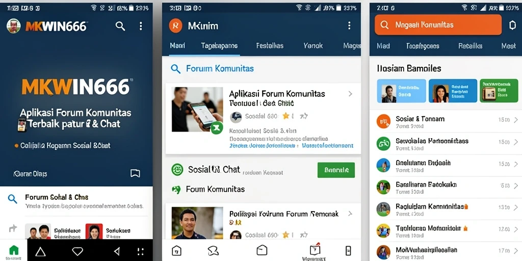 Antarmuka intuitif MKWIN666 yang mendukung interaksi komunitas.