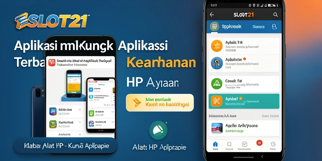 Tampilan antarmuka aplikasi Kunci Aplikasi SLOT21 yang user-friendly.