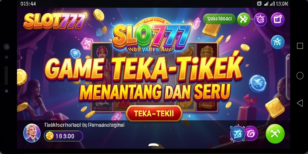 Tampilan antarmuka yang menarik dan penuh warna dalam game Teka-Teki.
