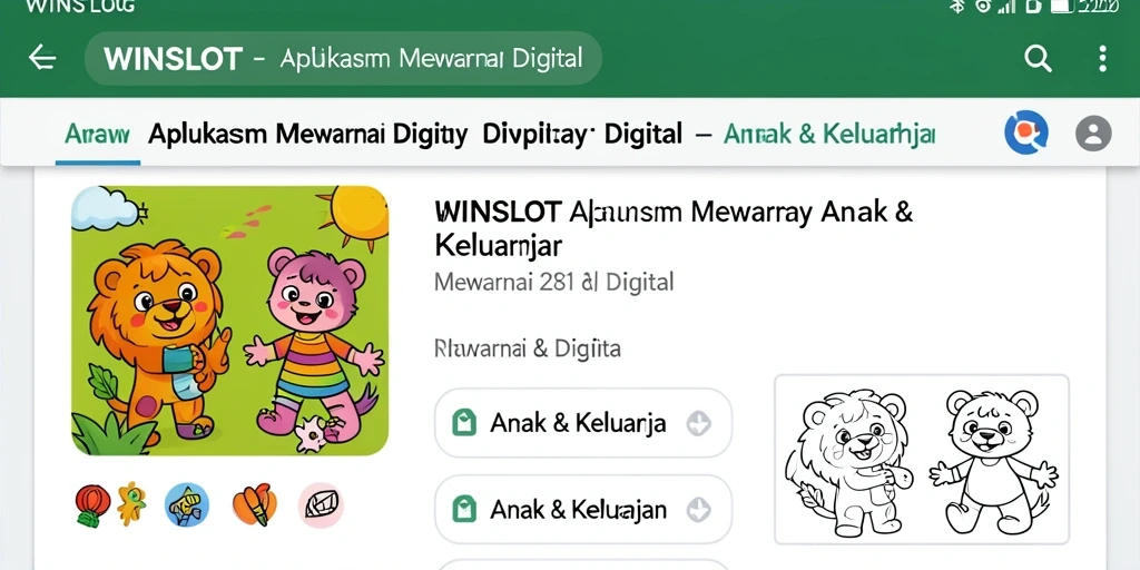 Tampilan antarmuka WINSLOT saat mewarnai gambar digital.