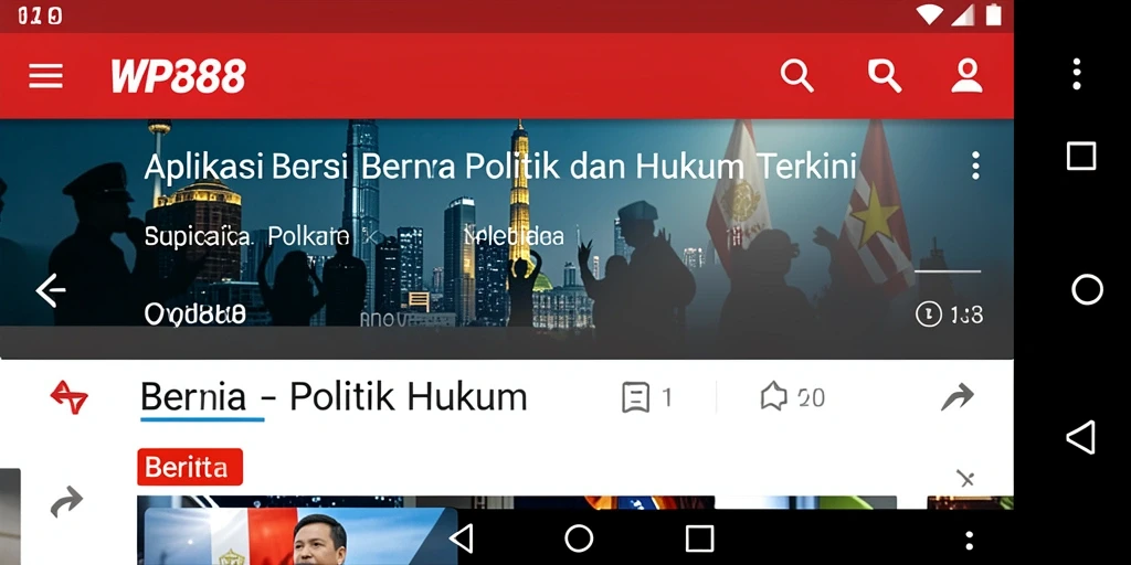 Tampilan antarmuka WP888 yang sederhana dan informatif.